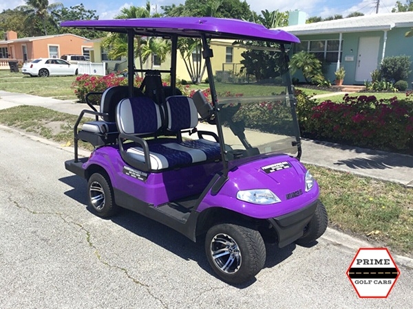 Purple Advanced EV 4 Passenger Golf Cart affordable golf cart rental, golf cart rent on top of the world