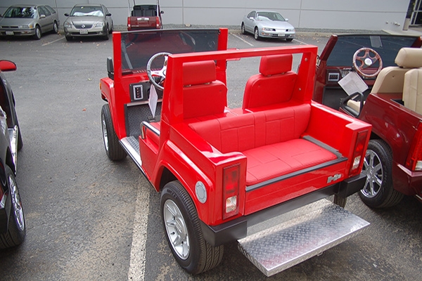 Red Hummer Golf Cart affordable golf cart rental, golf cart rent on top of the world
